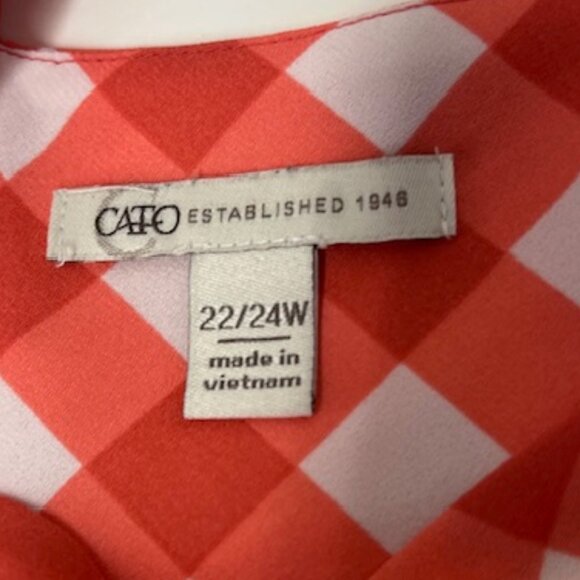 CATO EST. 1946 Womens Layered Top, Sleeveless, Asymmetrical Hem, Size 22/24W - Picture 2 of 7